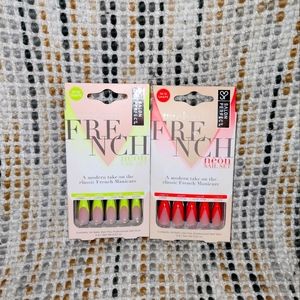 Modern French Neon Nail Set
